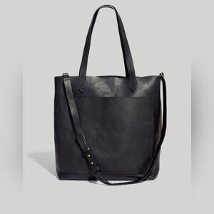 Madewell Medium Transport Tote in Black Leather